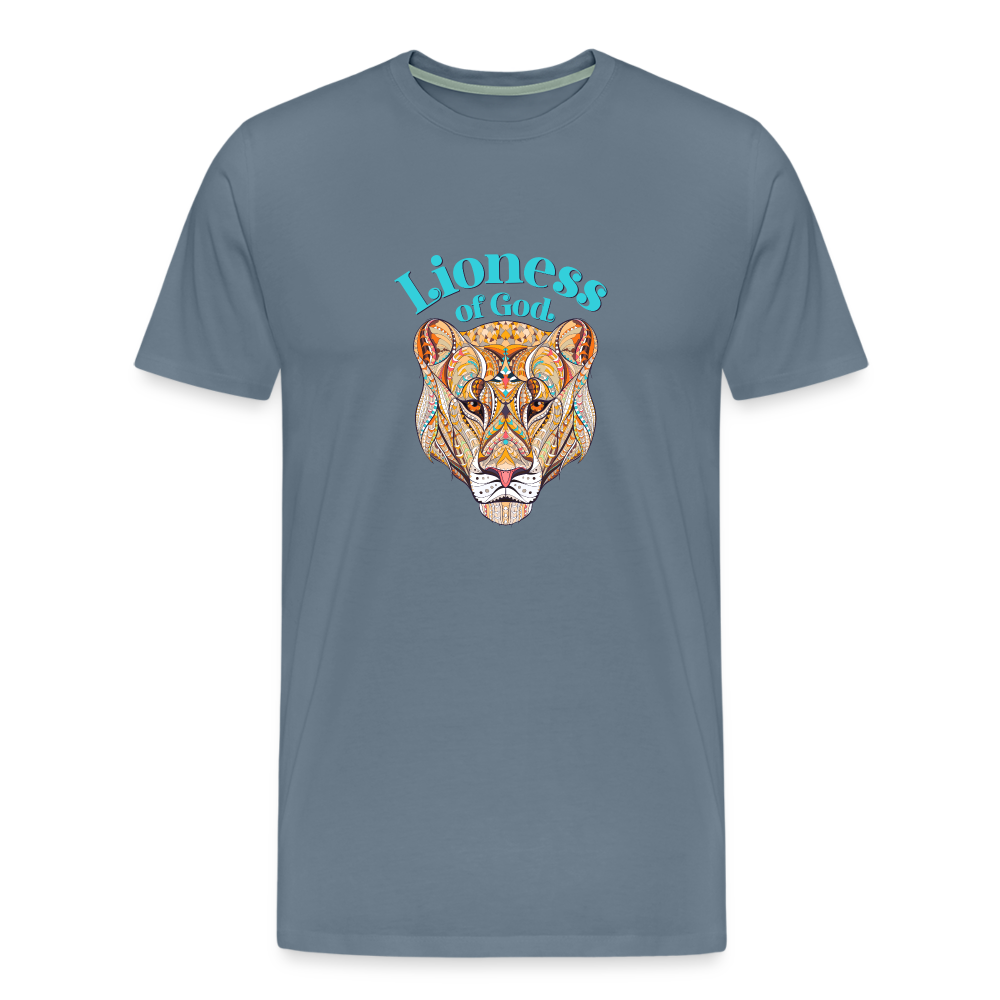 Lioness of God - Unisex Premium T-Shirt - steel blue