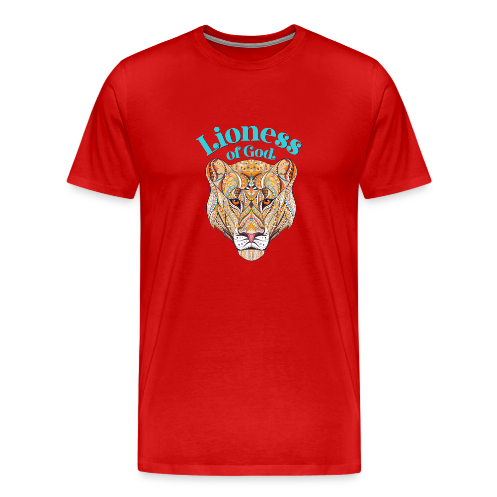 Lioness of God - Unisex Premium T-Shirt - red