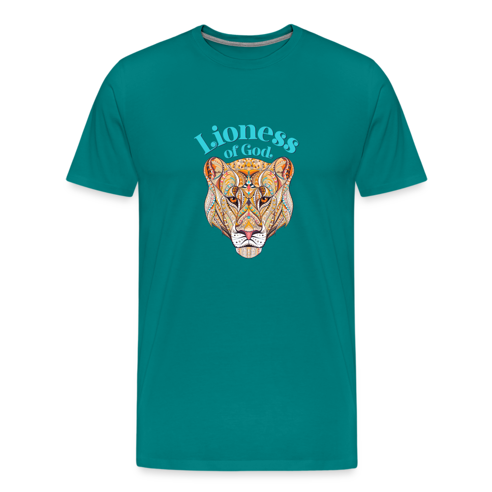 Lioness of God - Unisex Premium T-Shirt - teal