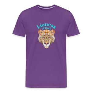 Lioness of God - Unisex Premium T-Shirt - purple