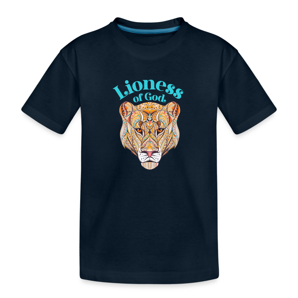 Lioness of God - Kid’s Premium Organic T-Shirt - deep navy