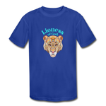 Lioness of God - Kids' Moisture Wicking Performance T-Shirt - royal blue