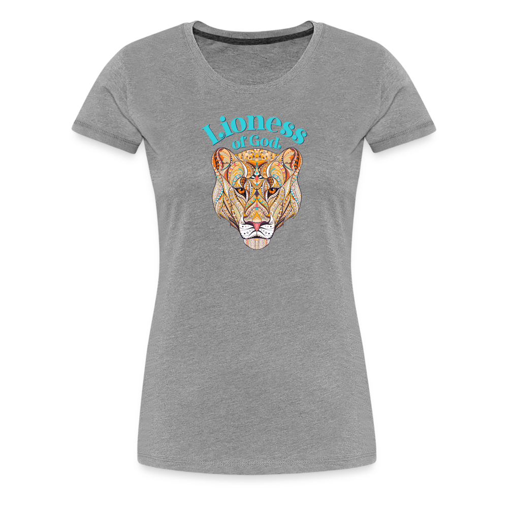 Lioness of God - Women’s Premium T-Shirt - heather gray