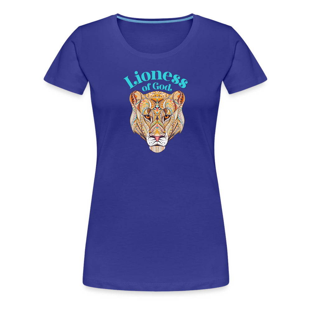 Lioness of God - Women’s Premium T-Shirt - royal blue