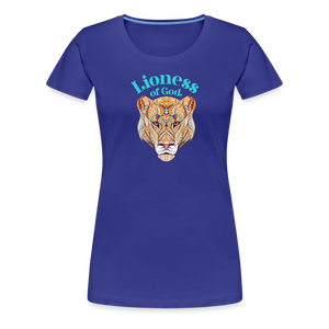 Lioness of God - Women’s Premium T-Shirt - royal blue