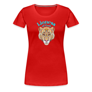 Lioness of God - Women’s Premium T-Shirt - red