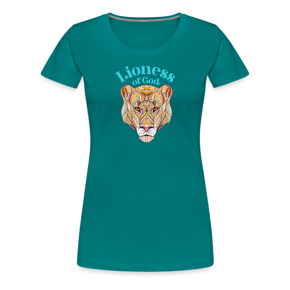 Lioness of God - Women’s Premium T-Shirt - teal
