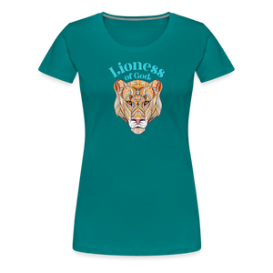 Lioness of God - Women’s Premium T-Shirt - teal