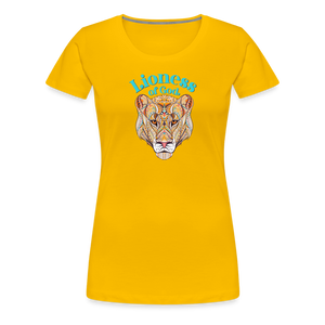Lioness of God - Women’s Premium T-Shirt - sun yellow