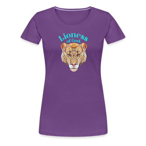 Lioness of God - Women’s Premium T-Shirt - purple