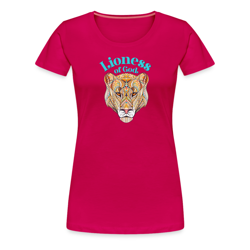 Lioness of God - Women’s Premium T-Shirt - dark pink