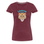 Lioness of God - Women’s Premium T-Shirt - heather burgundy