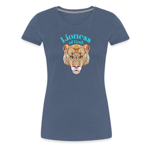 Lioness of God - Women’s Premium T-Shirt - heather blue