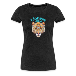 Lioness of God - Women’s Premium T-Shirt - charcoal grey
