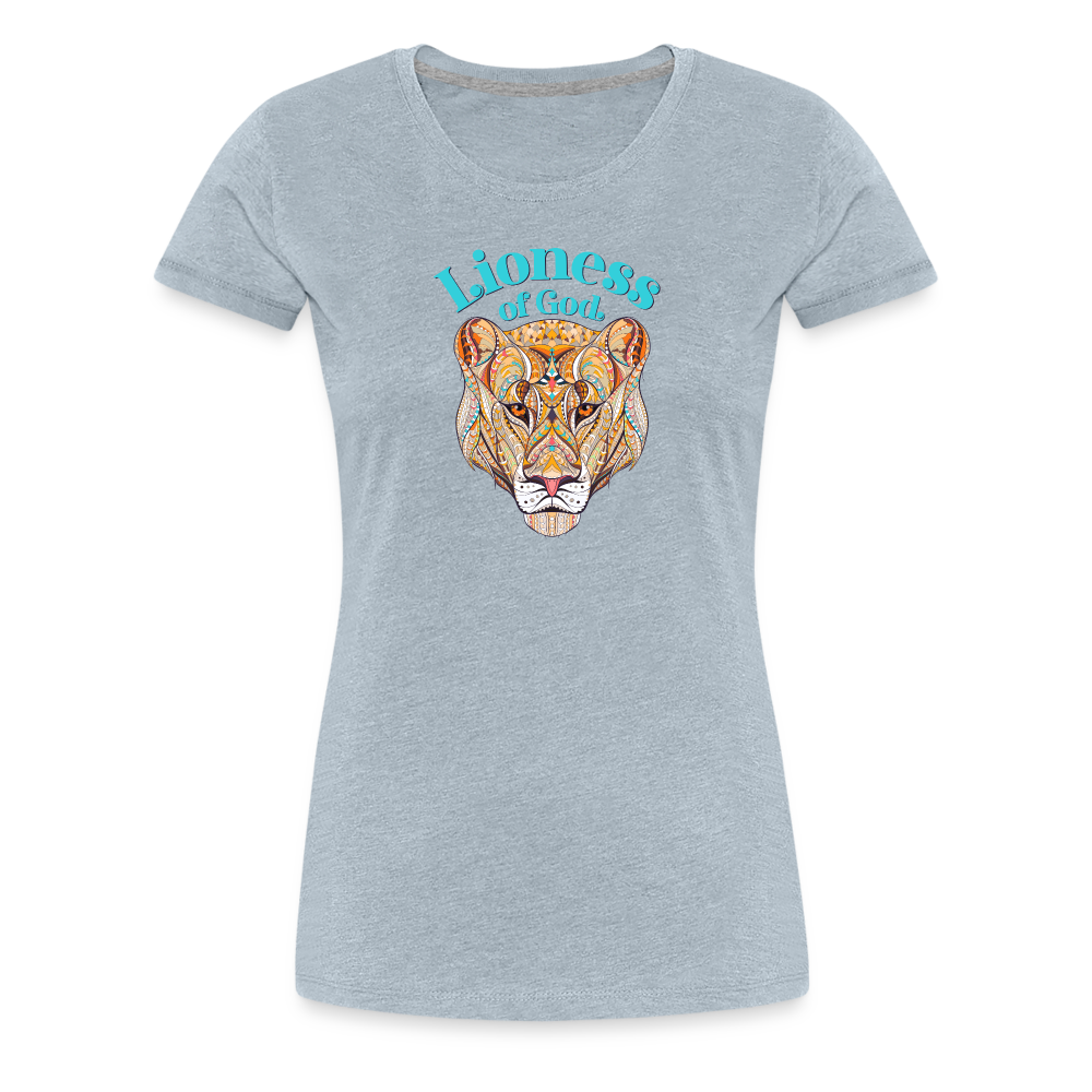 Lioness of God - Women’s Premium T-Shirt - heather ice blue