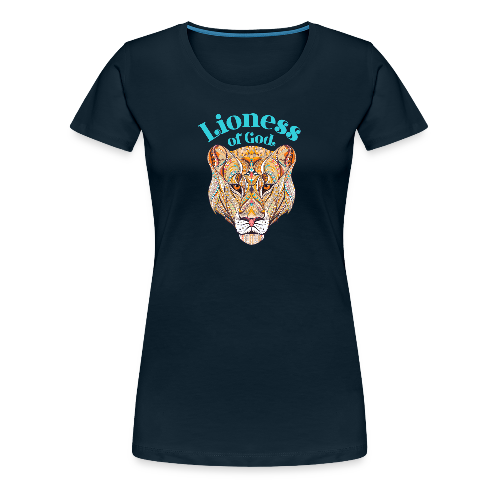 Lioness of God - Women’s Premium T-Shirt - deep navy