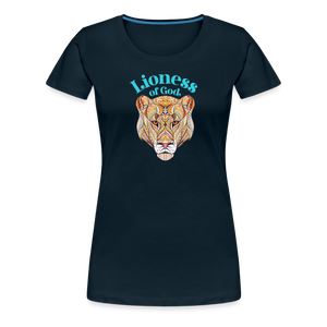Lioness of God - Women’s Premium T-Shirt - deep navy
