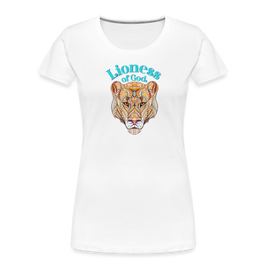 Lioness of God - Women’s Premium Organic T-Shirt - white