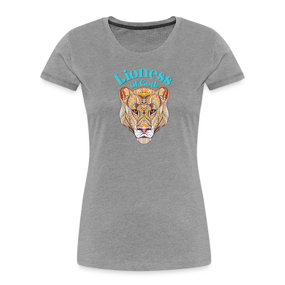 Lioness of God - Women’s Premium Organic T-Shirt - heather gray