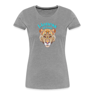 Lioness of God - Women’s Premium Organic T-Shirt - heather gray