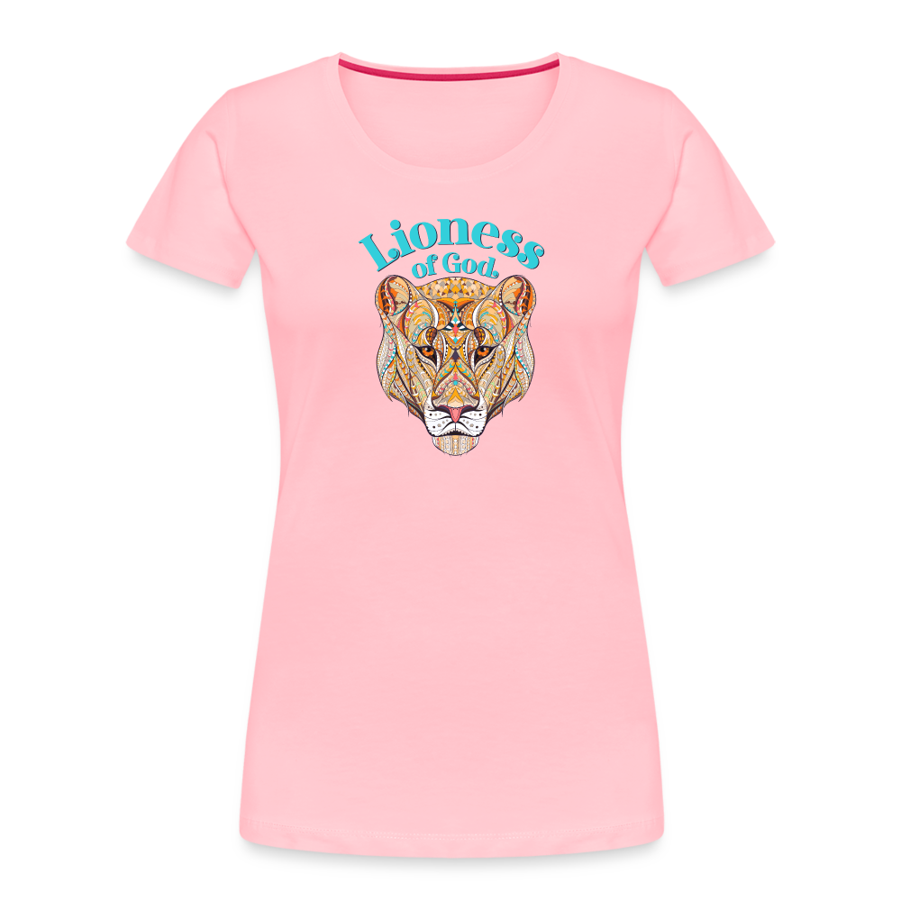 Lioness of God - Women’s Premium Organic T-Shirt - pink