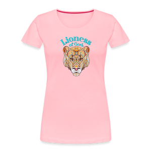 Lioness of God - Women’s Premium Organic T-Shirt - pink