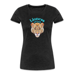 Lioness of God - Women’s Premium Organic T-Shirt - charcoal grey
