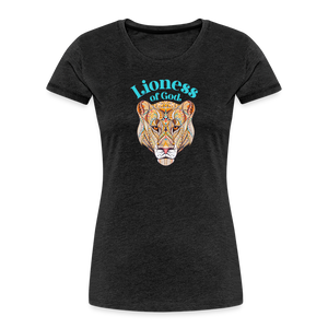 Lioness of God - Women’s Premium Organic T-Shirt - charcoal grey