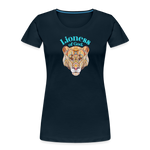 Lioness of God - Women’s Premium Organic T-Shirt - deep navy