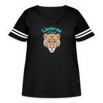 Lioness of God - Women's Curvy Vintage Sport T-Shirt - black/white