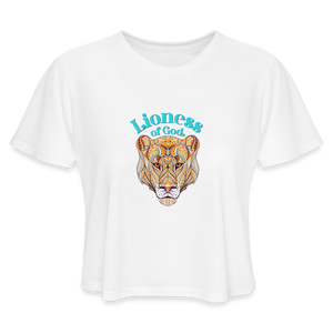 Lioness of God - Women's Cropped T-Shirt - white