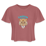 Lioness of God - Women's Cropped T-Shirt - mauve