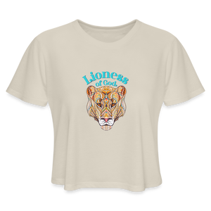 Lioness of God - Women's Cropped T-Shirt - dust