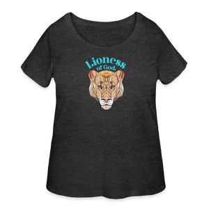Lioness of God - Women’s Curvy T-Shirt - deep heather