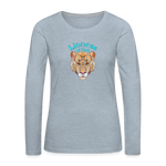 Lioness of God - Women's Premium Long Sleeve T-Shirt - heather ice blue