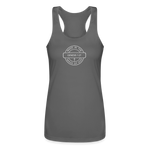 Made in the Image of God - Women’s Performance Racerback Tank Top - charcoal