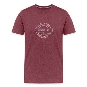 Made in the Image of God - Unisex Premium T-Shirt - heather burgundy