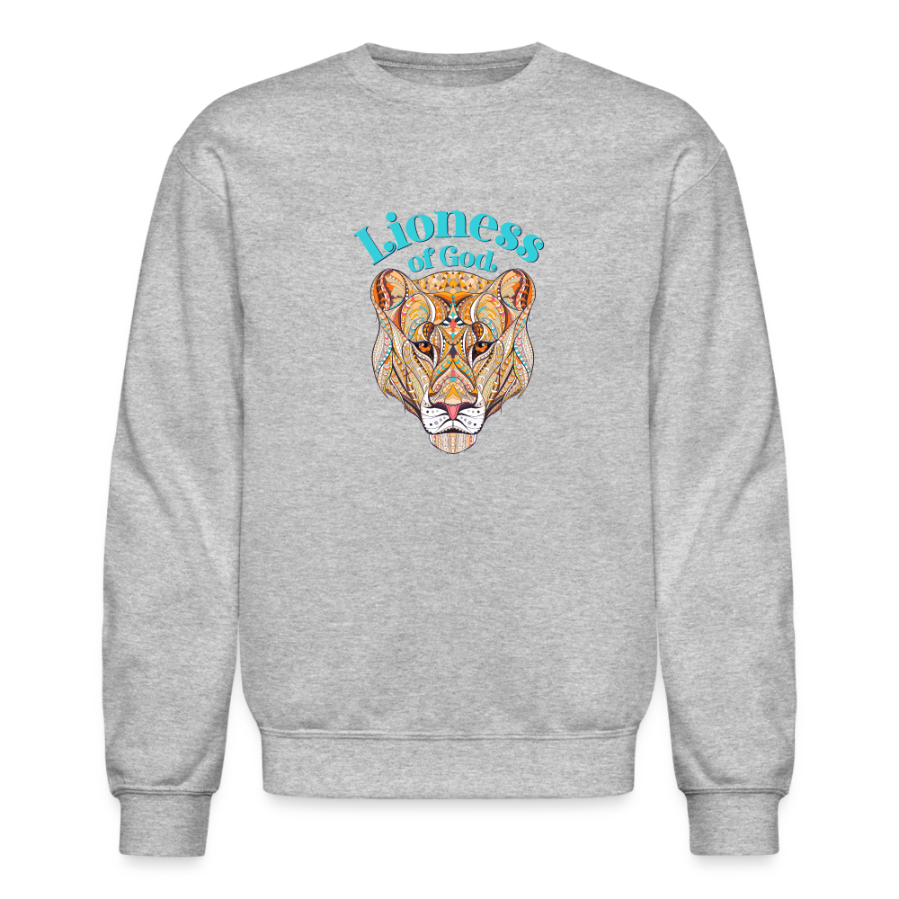 Lioness of God - Crewneck Sweatshirt - heather gray