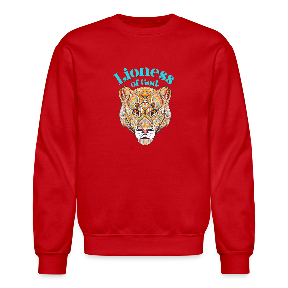 Lioness of God - Crewneck Sweatshirt - red