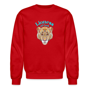 Lioness of God - Crewneck Sweatshirt - red