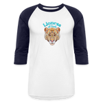 Lioness of God - Baseball T-Shirt - white/navy
