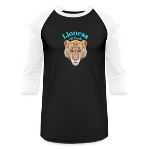 Lioness of God - Baseball T-Shirt - black/white