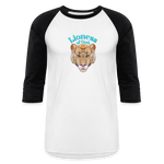 Lioness of God - Baseball T-Shirt - white/black