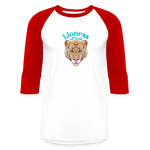 Lioness of God - Baseball T-Shirt - white/red