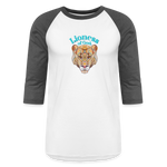 Lioness of God - Baseball T-Shirt - white/charcoal