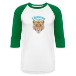 Lioness of God - Baseball T-Shirt - white/kelly green