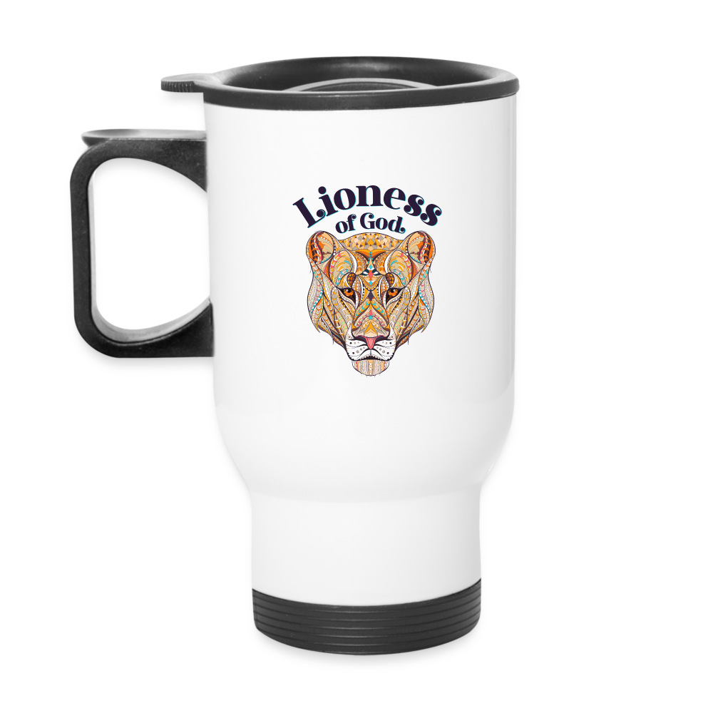 Lioness of God - Travel Mug - white