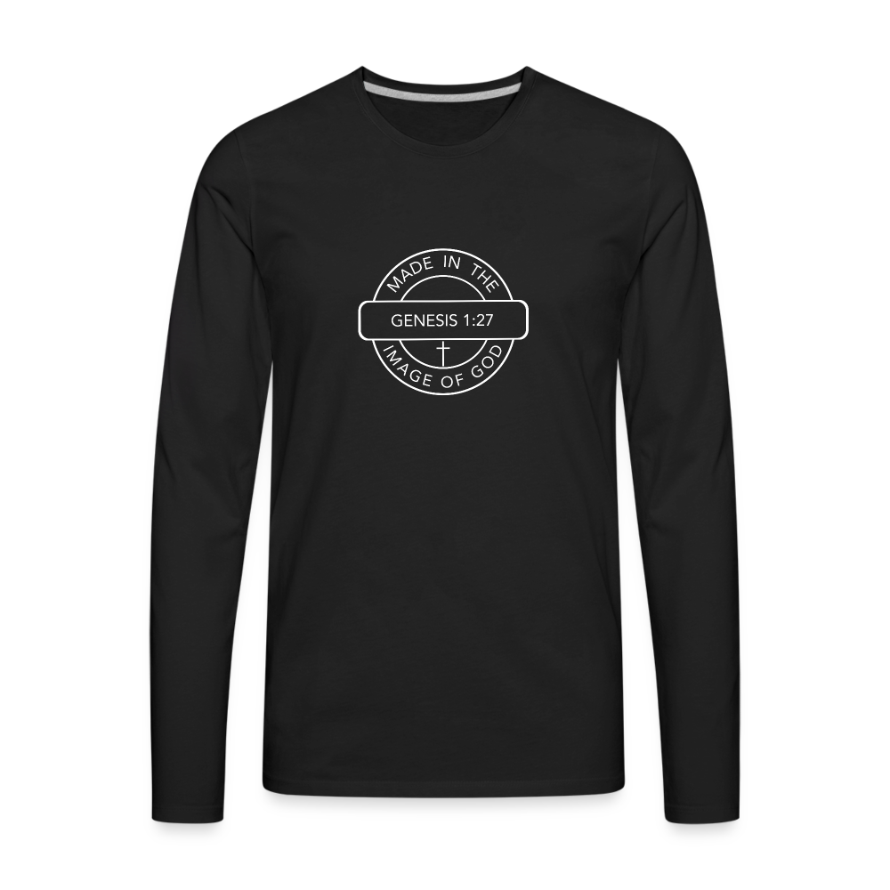 Made in the Image of God - Men's Premium Long Sleeve T-Shirt - black