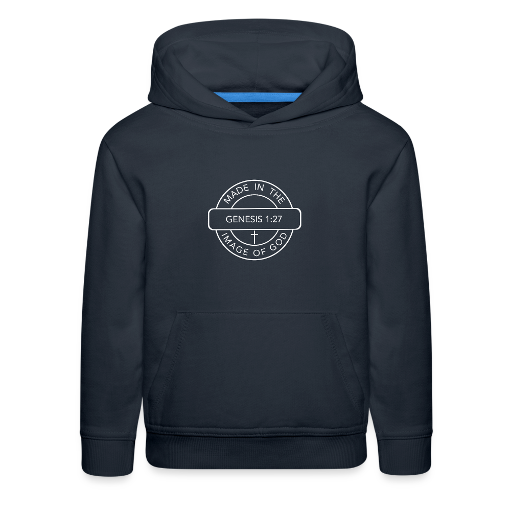 Made in the Image of God - Kids‘ Premium Hoodie - navy