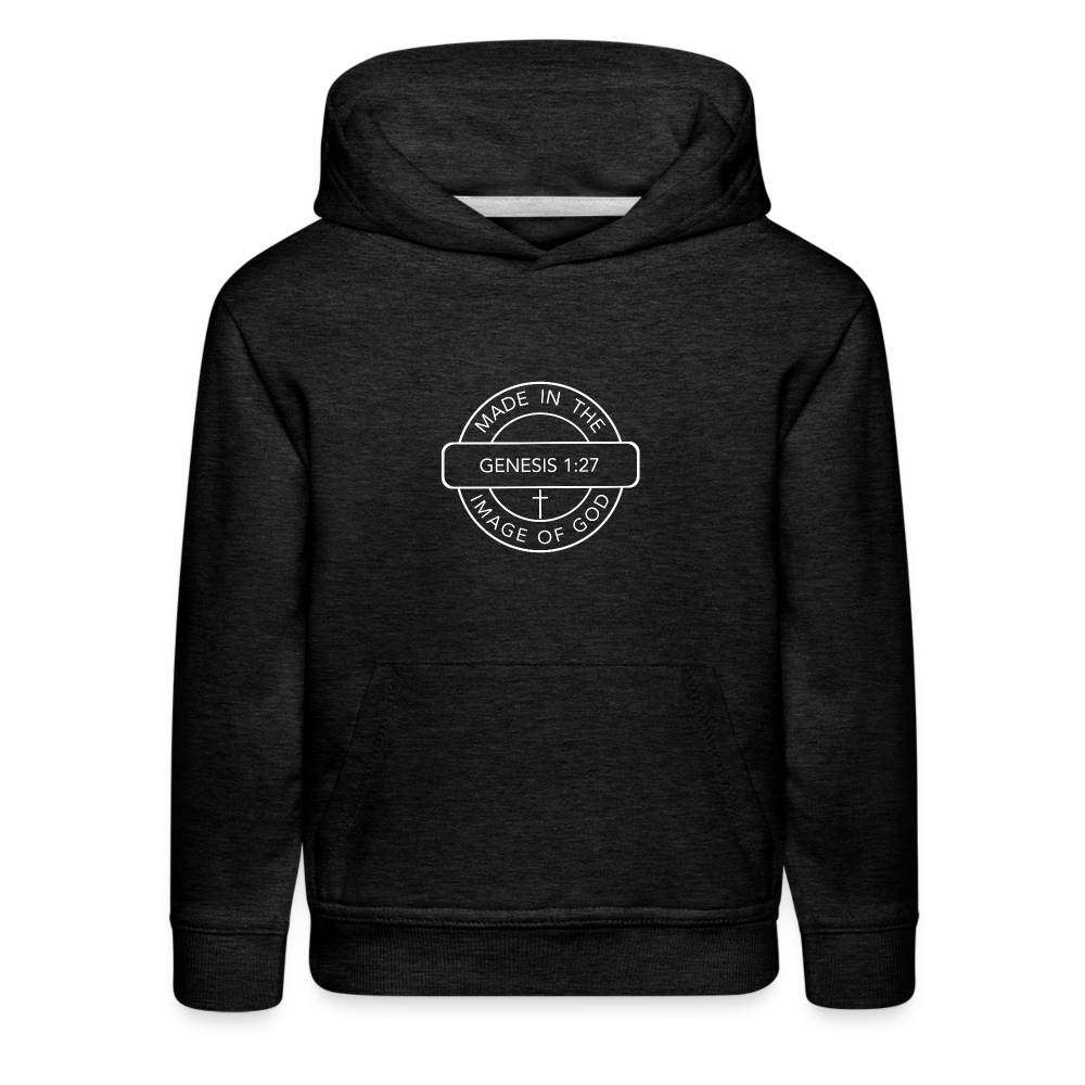 Made in the Image of God - Kids‘ Premium Hoodie - charcoal grey